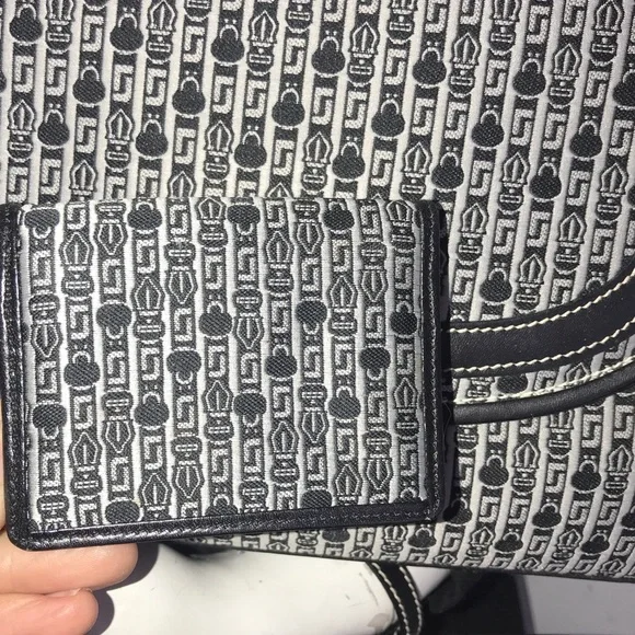 New vintage Judith Leiber large jaquered clutch fabric - Picture 9 of 12